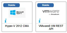 2 new Centreon monitoring connectors in September 2025, both Stable: Hyper-V 2012 CMA and VMware8 VM REST API